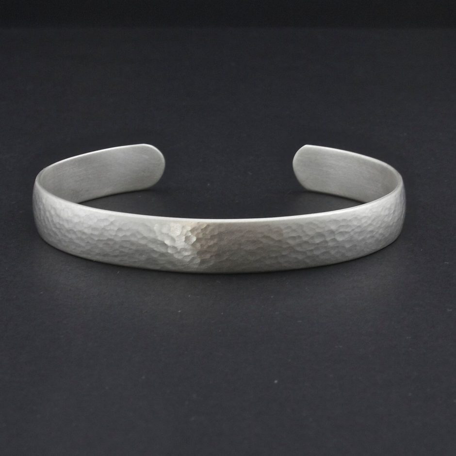 Hammered Cuff For Men Or Women In Sterling Silver – Pat Cahill Metalworks