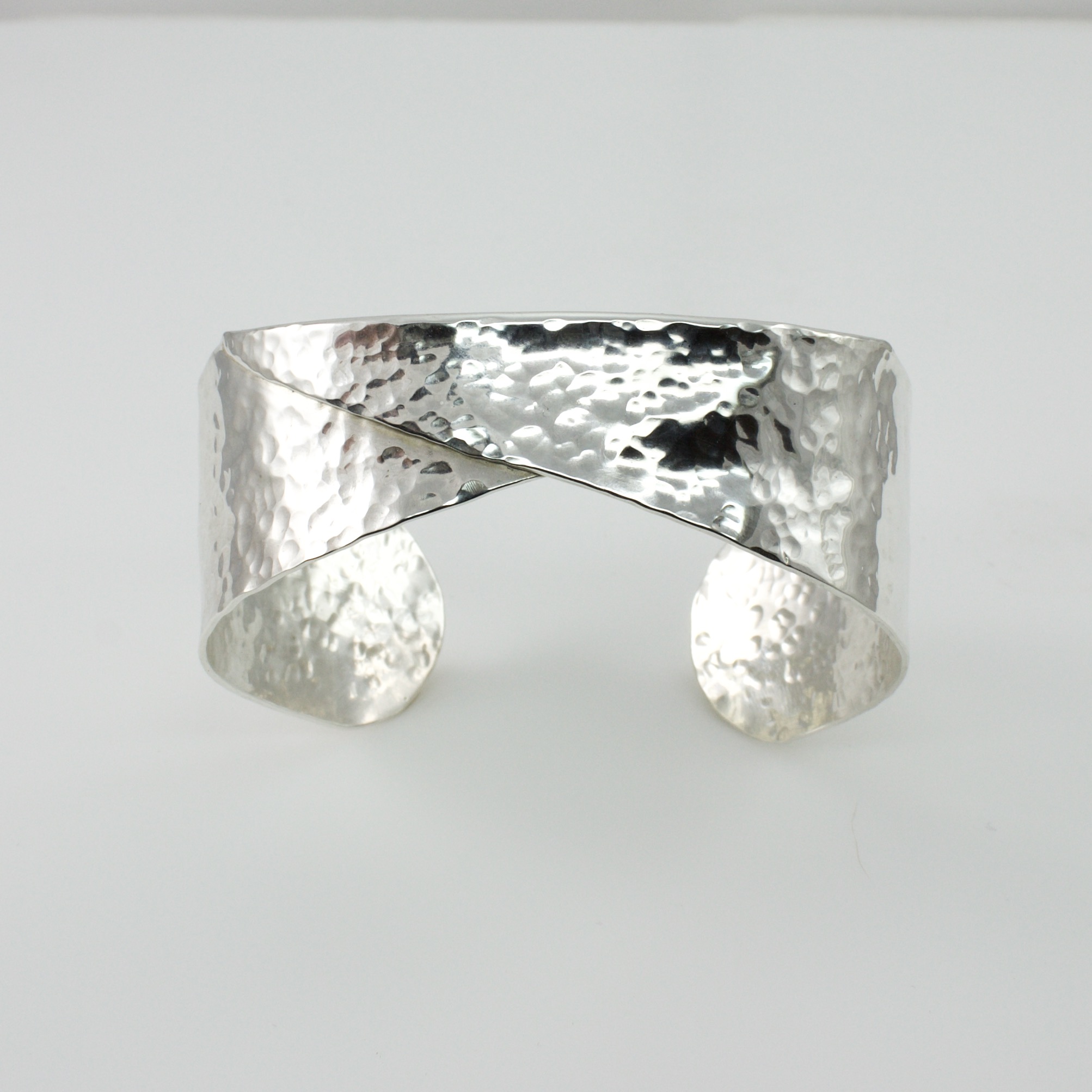 Buy Thick Sterling Silver Cuff Bracelet With Hammered Texture and Sparkly  Finish Online in India - Etsy
